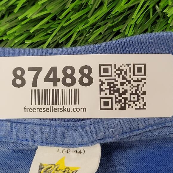 Vintage 80s Royals Bleached Shirt Women Large 20x25 Blue USA - Picture 7 of 13